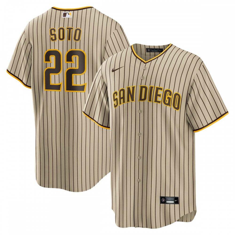 Juan Soto San Diego Padres Alternate Replica Player Jersey - Tan/Brown-Pro Kit Vault | Brand New 26/27 Sports Jerseys
